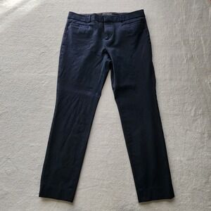 Banana Republic Sloan Curvy Fit Pants Womens 6 Navy Blue Ankle Trousers 31W 26L